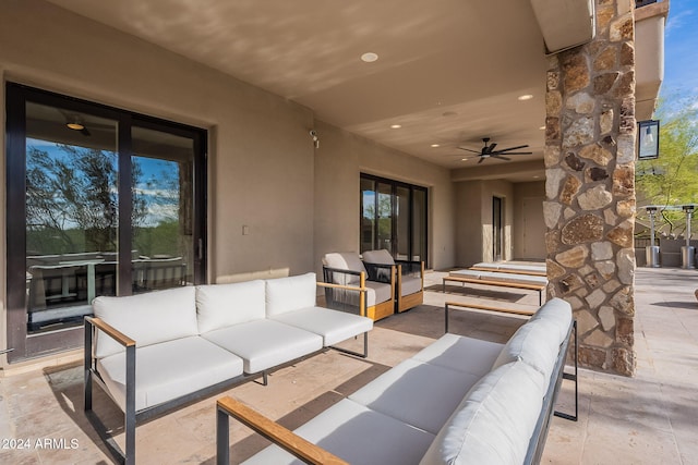 11328 E Dreyfus Ave, Scottsdale, AZ 85259 - view of patio featuring an outdoor living space