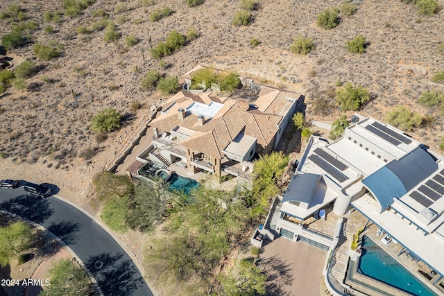 11328 E Dreyfus Ave, Scottsdale, AZ 85259 - aerial view of property and surrounding area with a pool and a desert landscape
