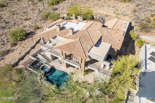11328 E Dreyfus Ave, Scottsdale, AZ 85259 - aerial view of property and surrounding area featuring a pool area