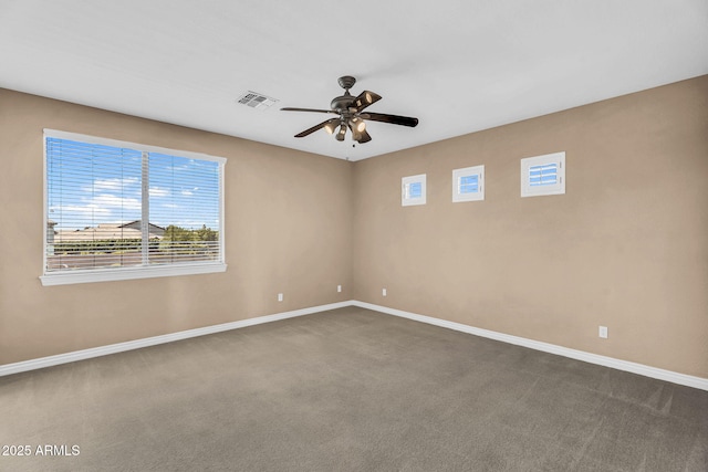 1755 E Tonto Dr, Chandler, AZ 85249 - empty room featuring ceiling fan and dark colored carpet