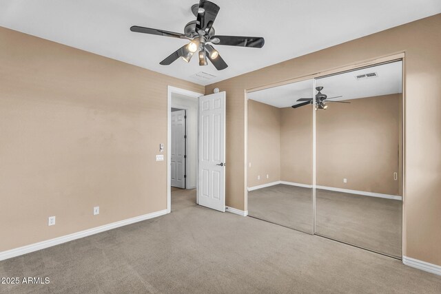 1755 E Tonto Dr, Chandler, AZ 85249 - unfurnished bedroom with carpet flooring, ceiling fan, and a closet