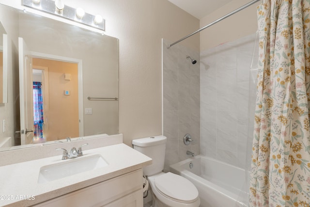 15128 W Melissa Ln, Surprise, AZ 85374 - bathroom with shower / bath combo with shower curtain, toilet, and vanity