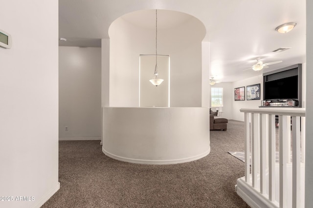 120 E Concorda Dr, Tempe, AZ 85282 - hall with visible vents, baseboards, and carpet floors