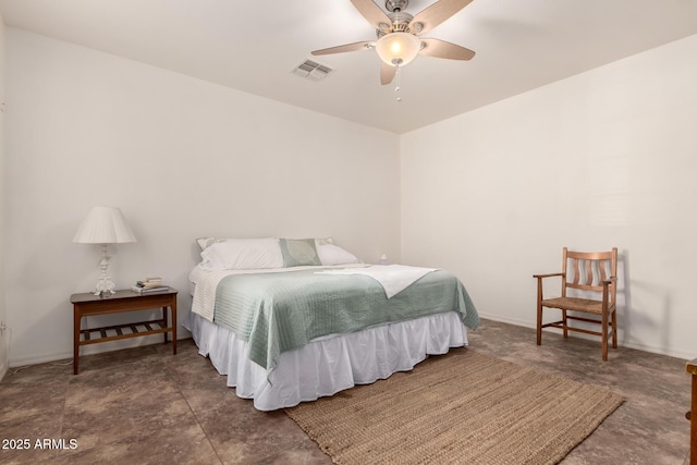 120 E Concorda Dr, Tempe, AZ 85282 - bedroom featuring visible vents, baseboards, and ceiling fan
