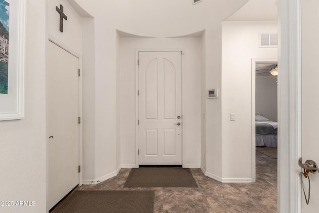 120 E Concorda Dr, Tempe, AZ 85282 - foyer entrance with visible vents, baseboards, and a ceiling fan