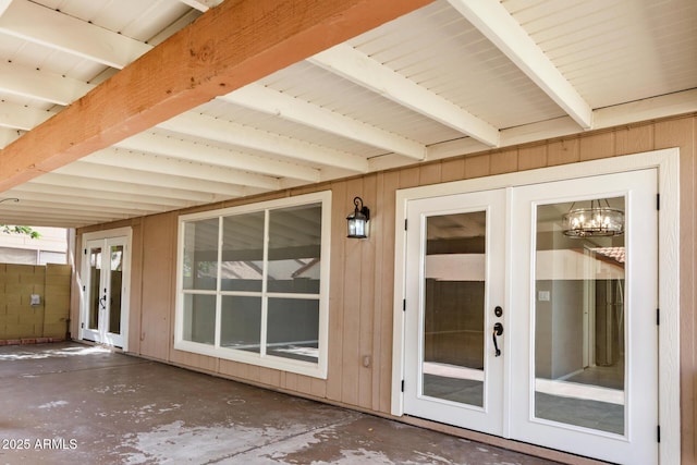 view of patio with french doors