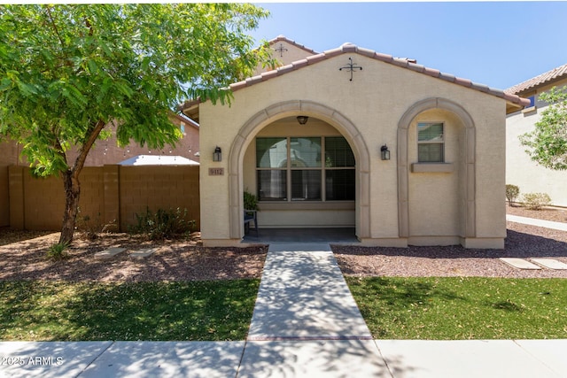 9412 S 34th Dr, Laveen, AZ 85339 - mediterranean / spanish house featuring stucco siding and a tile roof