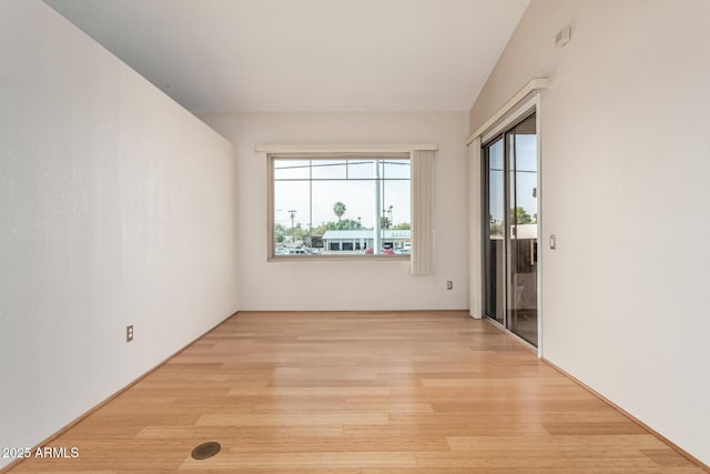 empty room featuring light wood-style flooring