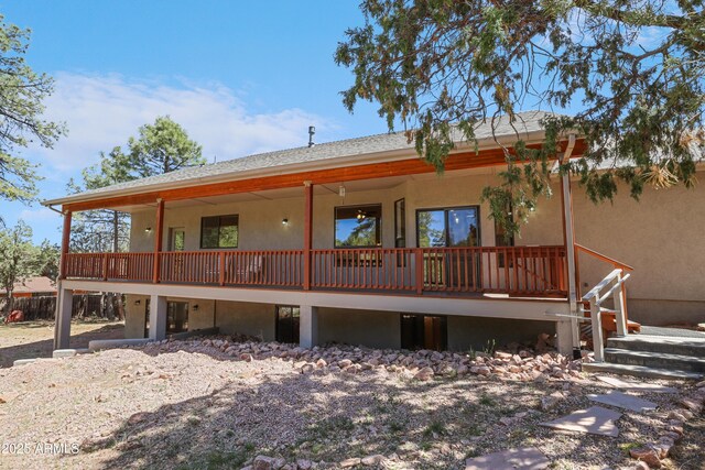 502 W Locust Rd, Payson, AZ 85541 - rear view of property with stucco siding and a deck