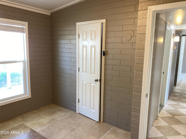 empty room with light tile patterned floors