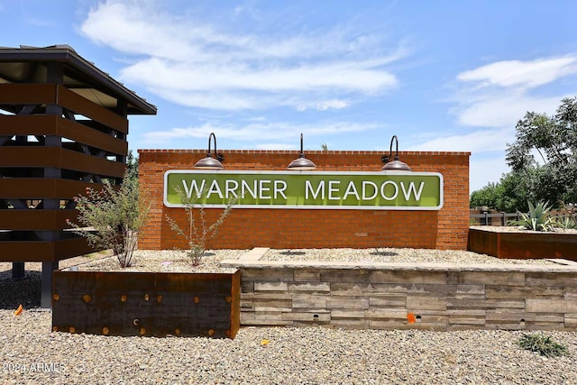 view of community sign