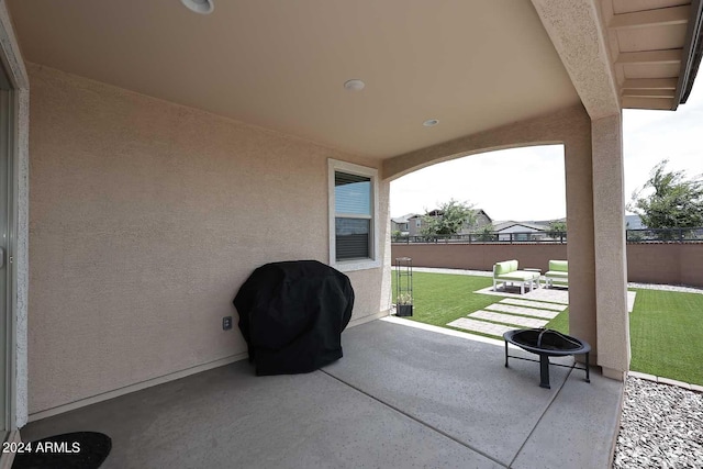 view of patio / terrace featuring area for grilling