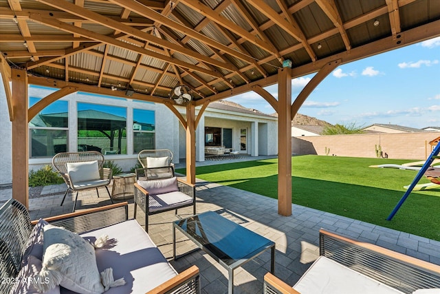 21391 W Mariposa St, Buckeye, AZ 85396 - view of patio featuring a gazebo and an outdoor living space
