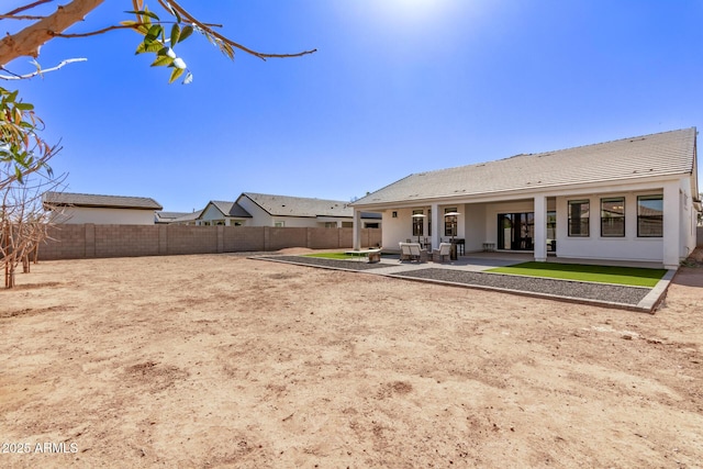 view of yard featuring a patio area and fence private yard