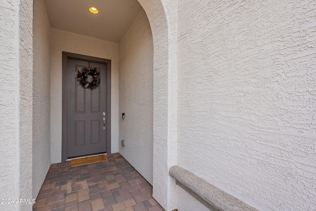 view of doorway to property