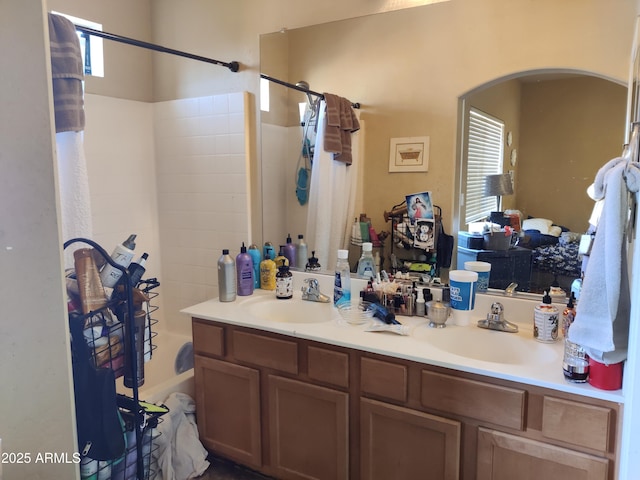 bathroom featuring vanity and plenty of natural light