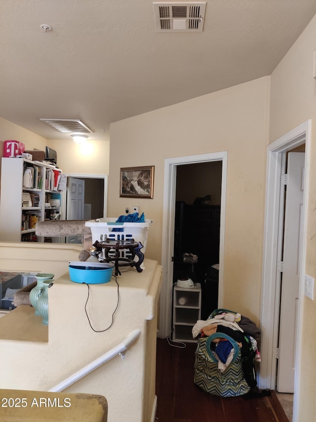 interior space with hardwood / wood-style floors