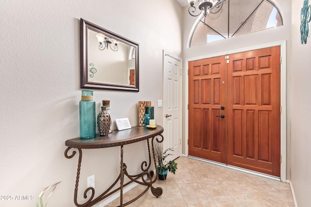 view of tiled entryway