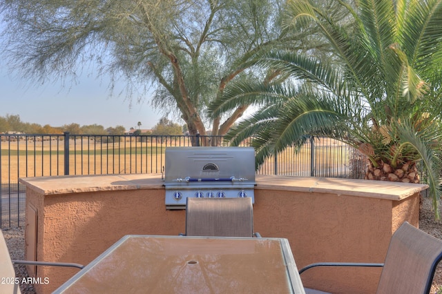 view of patio / terrace with area for grilling