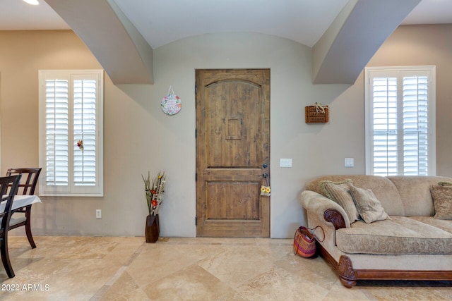 view of tiled foyer