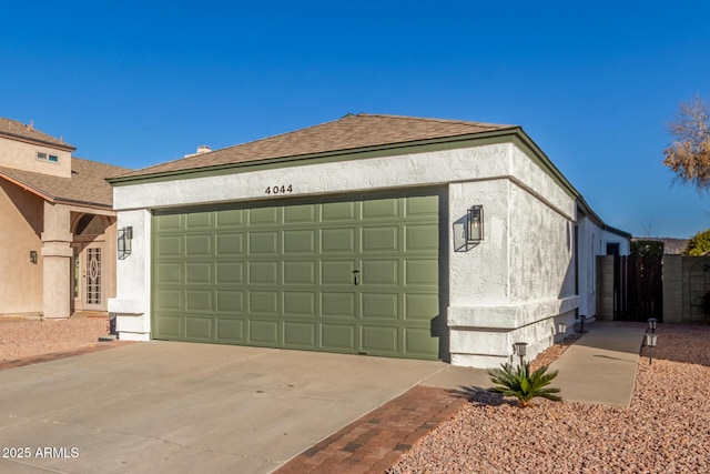 view of property exterior with a garage