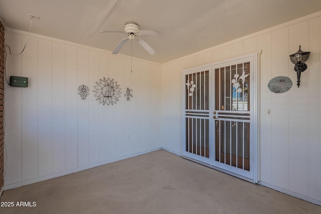 view of patio / terrace with ceiling fan