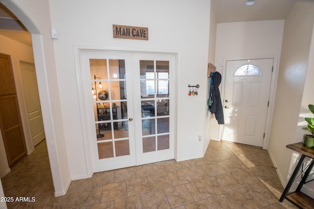 entrance foyer with french doors