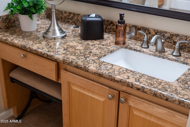 room details with vanity