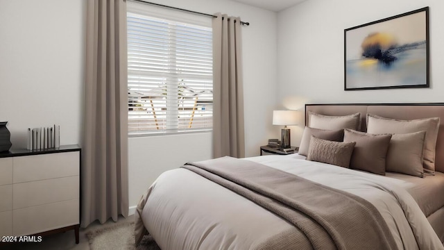 view of carpeted bedroom