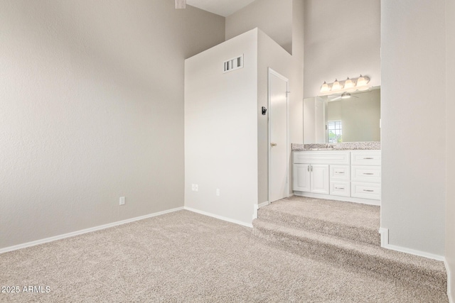 2301 E University Dr Unit 172, Mesa, AZ 85213 - bathroom featuring vanity, baseboards, and carpet flooring