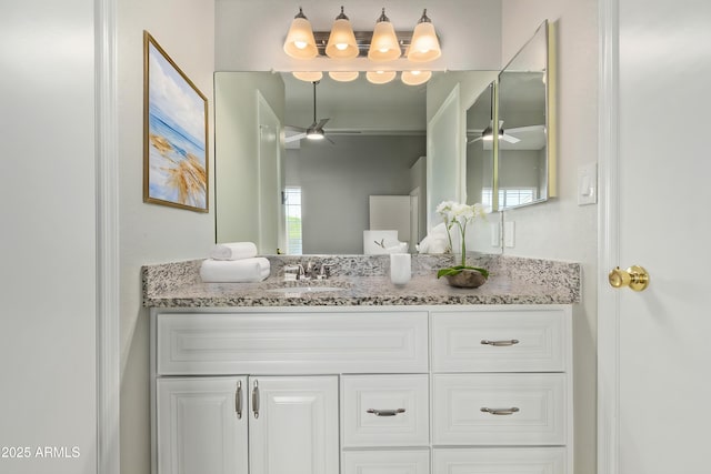 2301 E University Dr Unit 172, Mesa, AZ 85213 - bathroom featuring vanity and ceiling fan