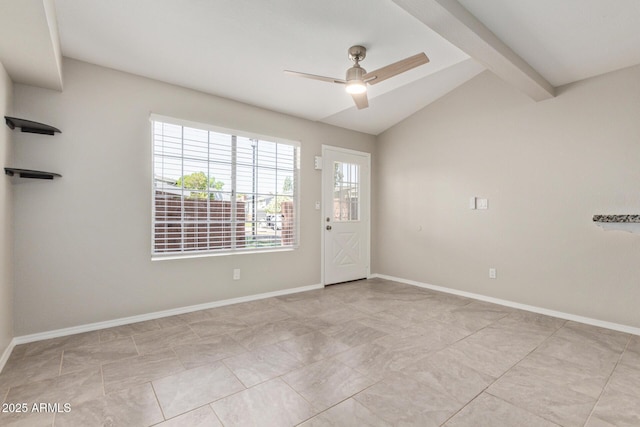 2301 E University Dr Unit 172, Mesa, AZ 85213 - foyer entrance with a ceiling fan, baseboards, and light tile patterned floors