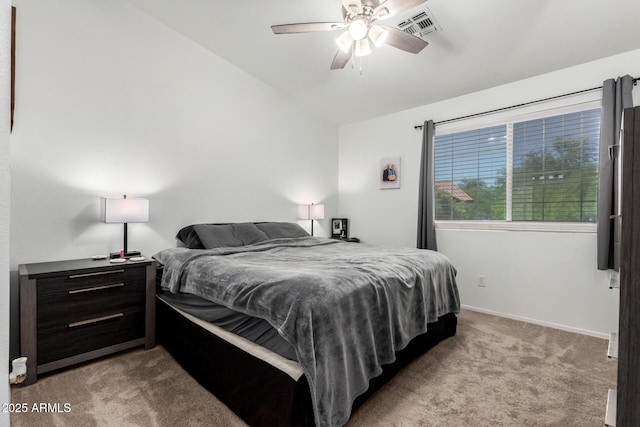 1961 N Hartford St Unit 1092, Chandler, AZ 85225 - carpeted bedroom featuring vaulted ceiling and ceiling fan