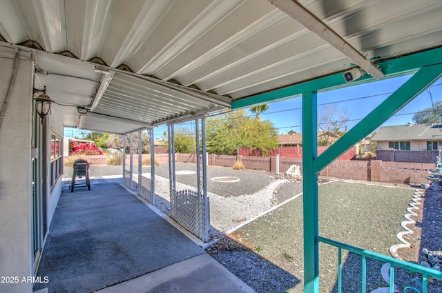 view of patio with fence