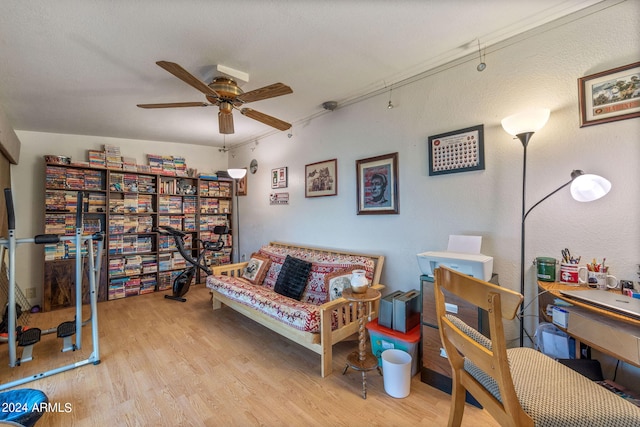 1987 Stagg Run, Overgaard, AZ 85933 - sitting room featuring light hardwood / wood-style flooring and ceiling fan