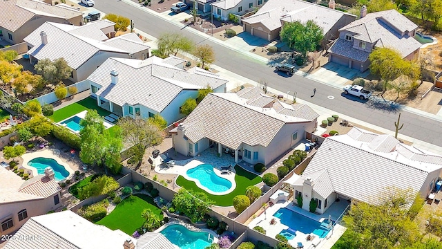 bird's eye view with a residential view