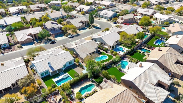 aerial view featuring a residential view