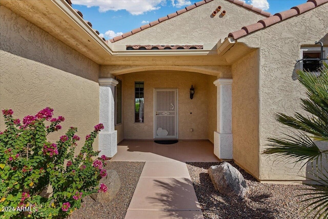 view of doorway to property