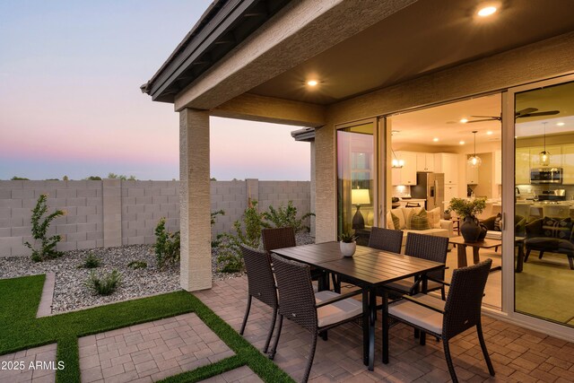 19022 W Rose Ln, Waddell, AZ 85355 - view of patio with fence and outdoor dining space