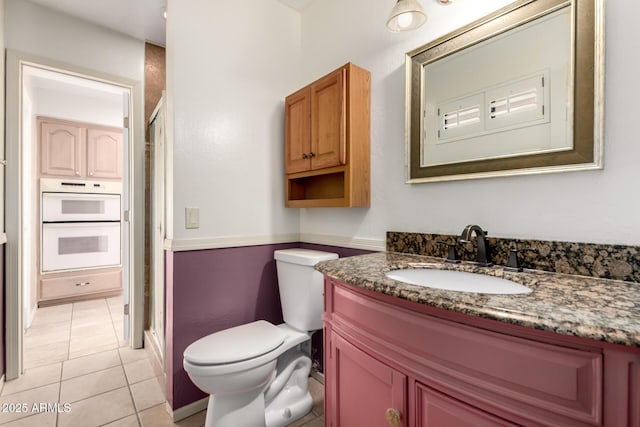 8538 E Vista Dr, Scottsdale, AZ 85250 - bathroom featuring vanity, a stall shower, and tile patterned flooring