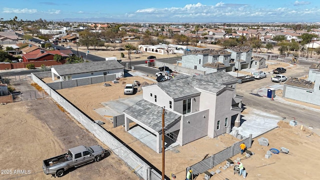 bird's eye view with a residential view