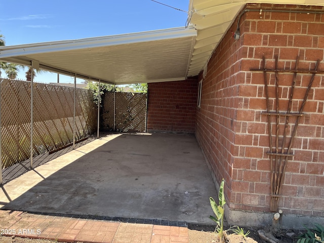 view of patio / terrace with fence