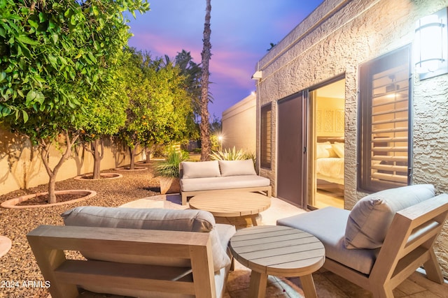 10658 E Cinnabar Ave, Scottsdale, AZ 85258 - view of patio with a fenced backyard and an outdoor hangout area