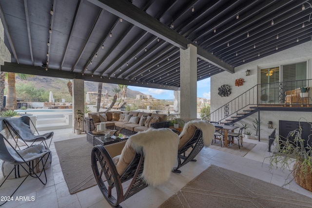 view of patio with an outdoor hangout area