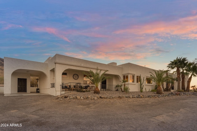 view of southwest-style home