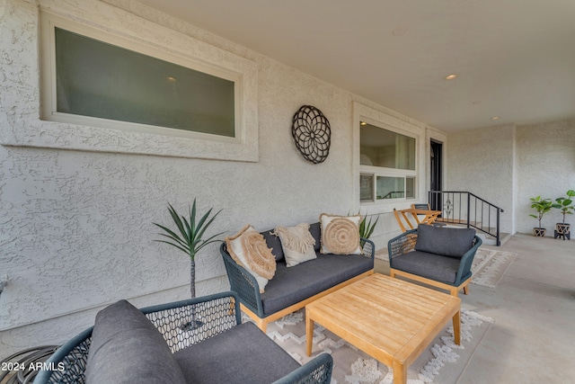 view of patio with outdoor lounge area