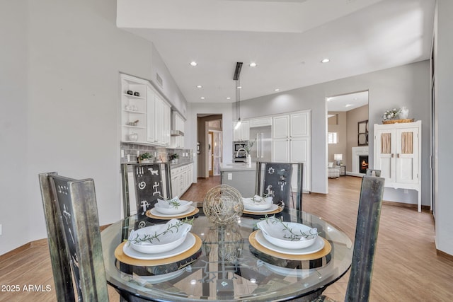 dining room featuring light wood-type flooring