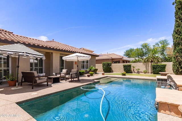 3441 S Halsted Pl, Chandler, AZ 85286 - view of pool featuring a patio area and an outdoor hangout area