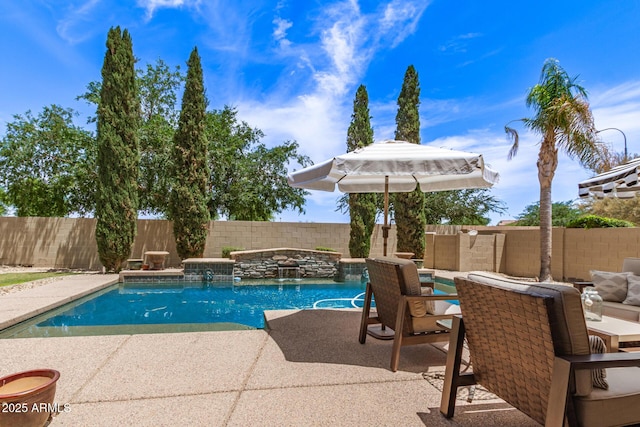 3441 S Halsted Pl, Chandler, AZ 85286 - view of swimming pool with a patio area and a fenced backyard