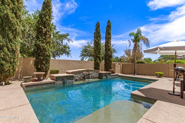 3441 S Halsted Pl, Chandler, AZ 85286 - view of swimming pool featuring a fenced backyard and a patio